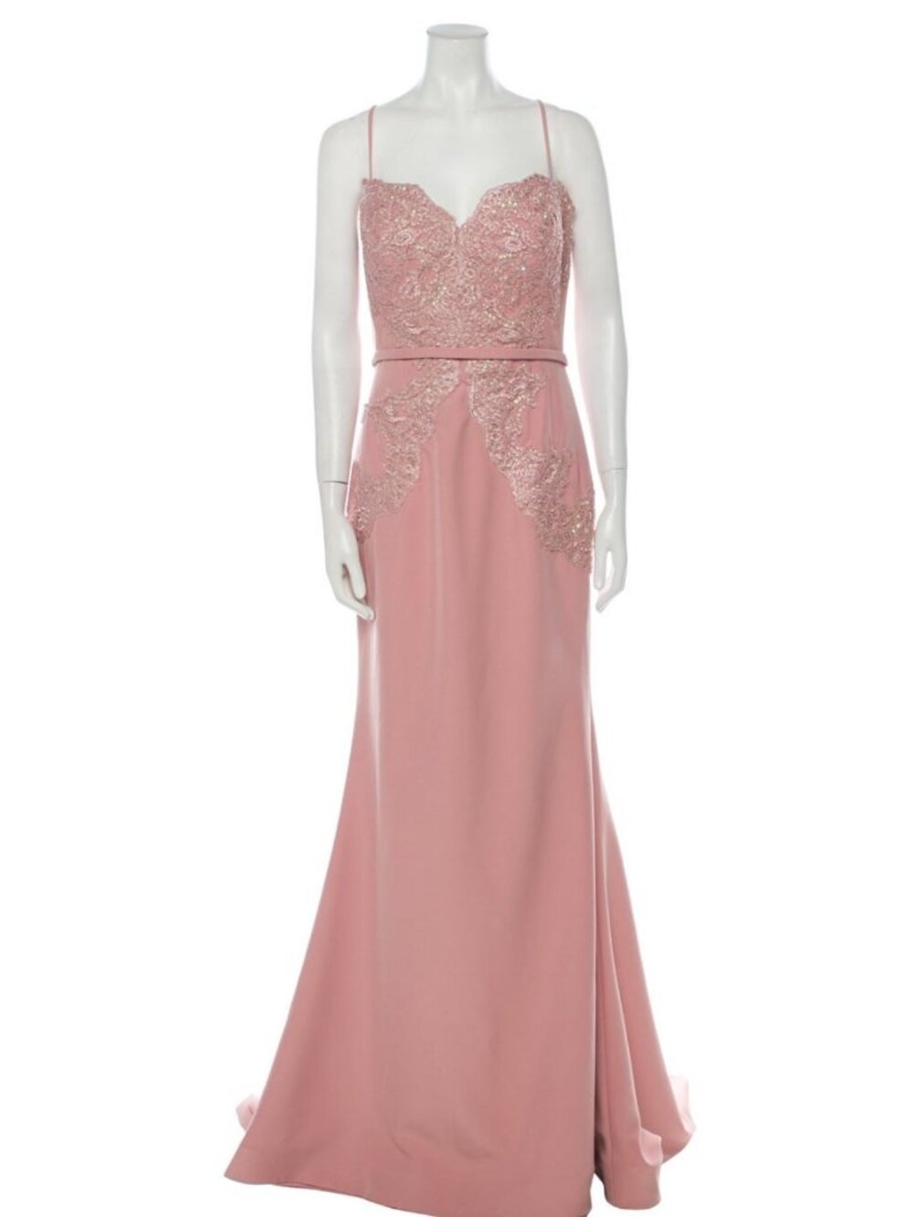 Portia & Scarlett Evening Gown, V-Neck Blush Mother of the Bride Dress, Size 12